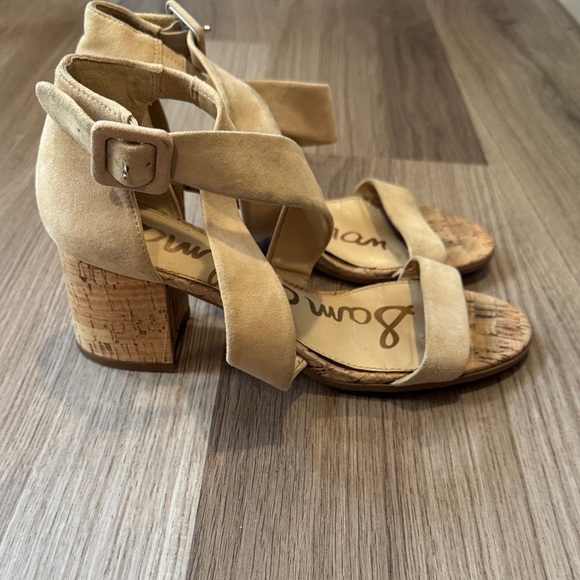 Sam Edelman Tan Crisscross Block Heels 🔥 - Picture 2 of 9